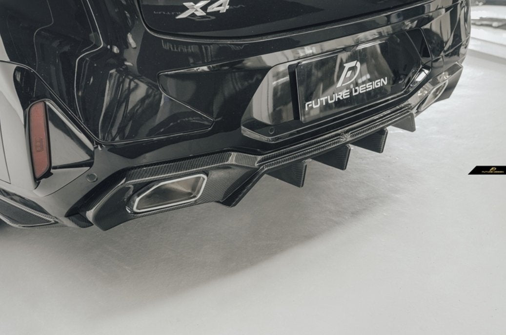 FUTURE DESIGN - BMW X4 G02 LCI DRY CARBON FIBRE REAR DIFFUSER - Aero Carbon UK