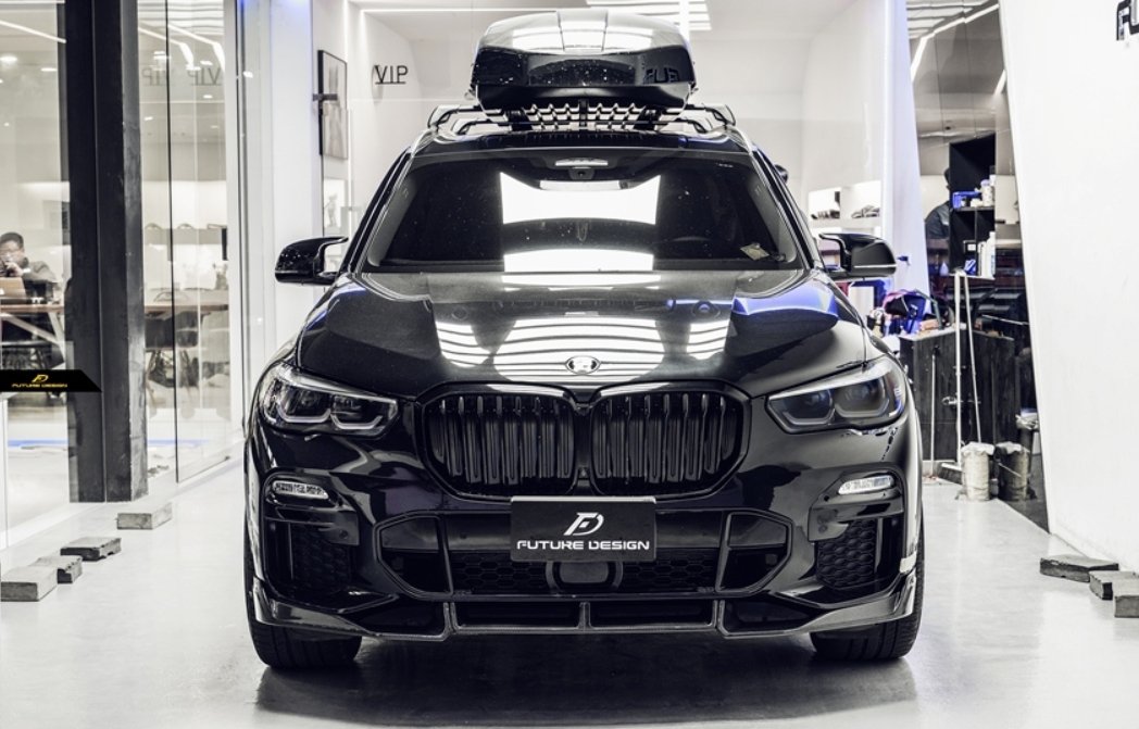 FUTURE DESIGN - BMW X5 G05 DRY CARBON FIBRE FRONT LIP - Aero Carbon UK