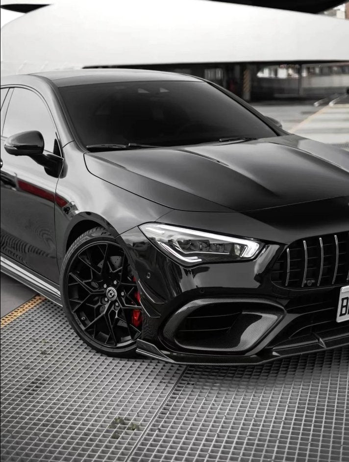 FUTURE DESIGN - MERCEDES BENZ C118 C250 CLA 35 CLA 45 CARBON FIBRE FRONT CANNARDS - Aero Carbon UK