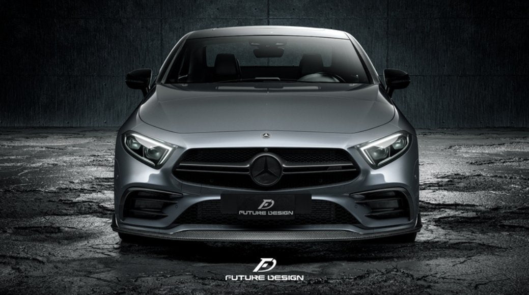 FUTURE DESIGN - MERCEDES BENZ CLS W257 DRY CARBON FIBRE FRONT LIP - Aero Carbon UK