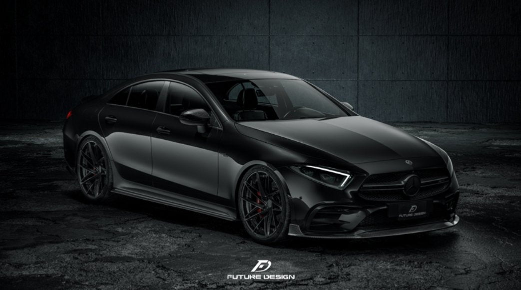 FUTURE DESIGN - MERCEDES BENZ CLS W257 DRY CARBON FIBRE FRONT LIP - Aero Carbon UK