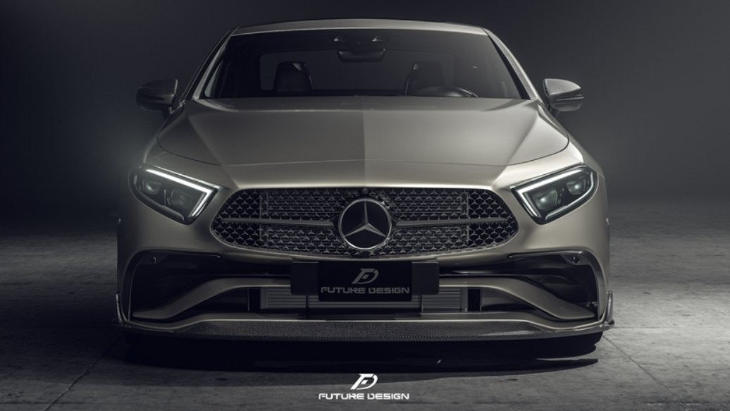 FUTURE DESIGN - MERCEDES BENZ CLS W257 DRY CARBON FIBRE FRONT LIP FD STYLE - Aero Carbon UK