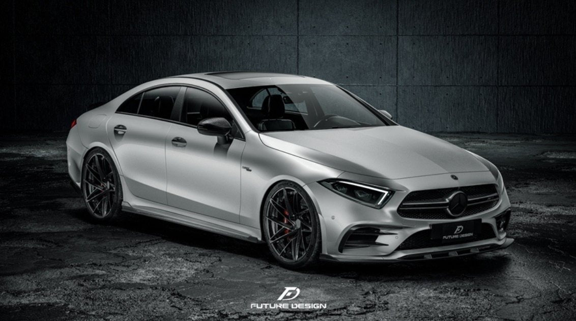 FUTURE DESIGN - MERCEDES BENZ CLS W257 DRY CARBON FIBRE FRONT LIP GTS STYLE - Aero Carbon UK