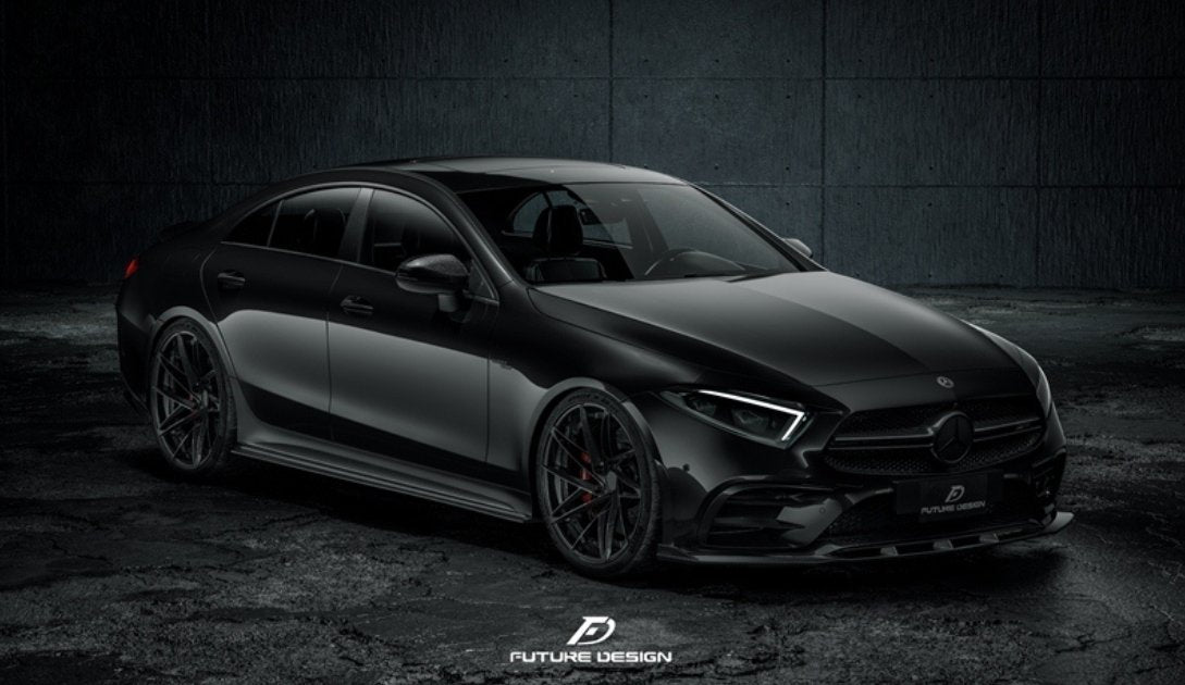 FUTURE DESIGN - MERCEDES BENZ CLS W257 DRY CARBON FIBRE FRONT LIP GTS STYLE - Aero Carbon UK