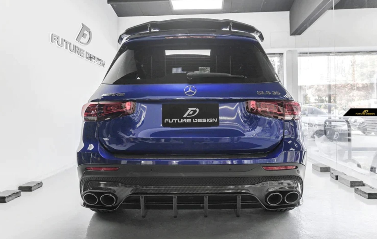 FUTURE DESIGN - MERCEDES BENZ GLB X247 DRY CARBON FIBRE REAR DIFFUSER - Aero Carbon UK