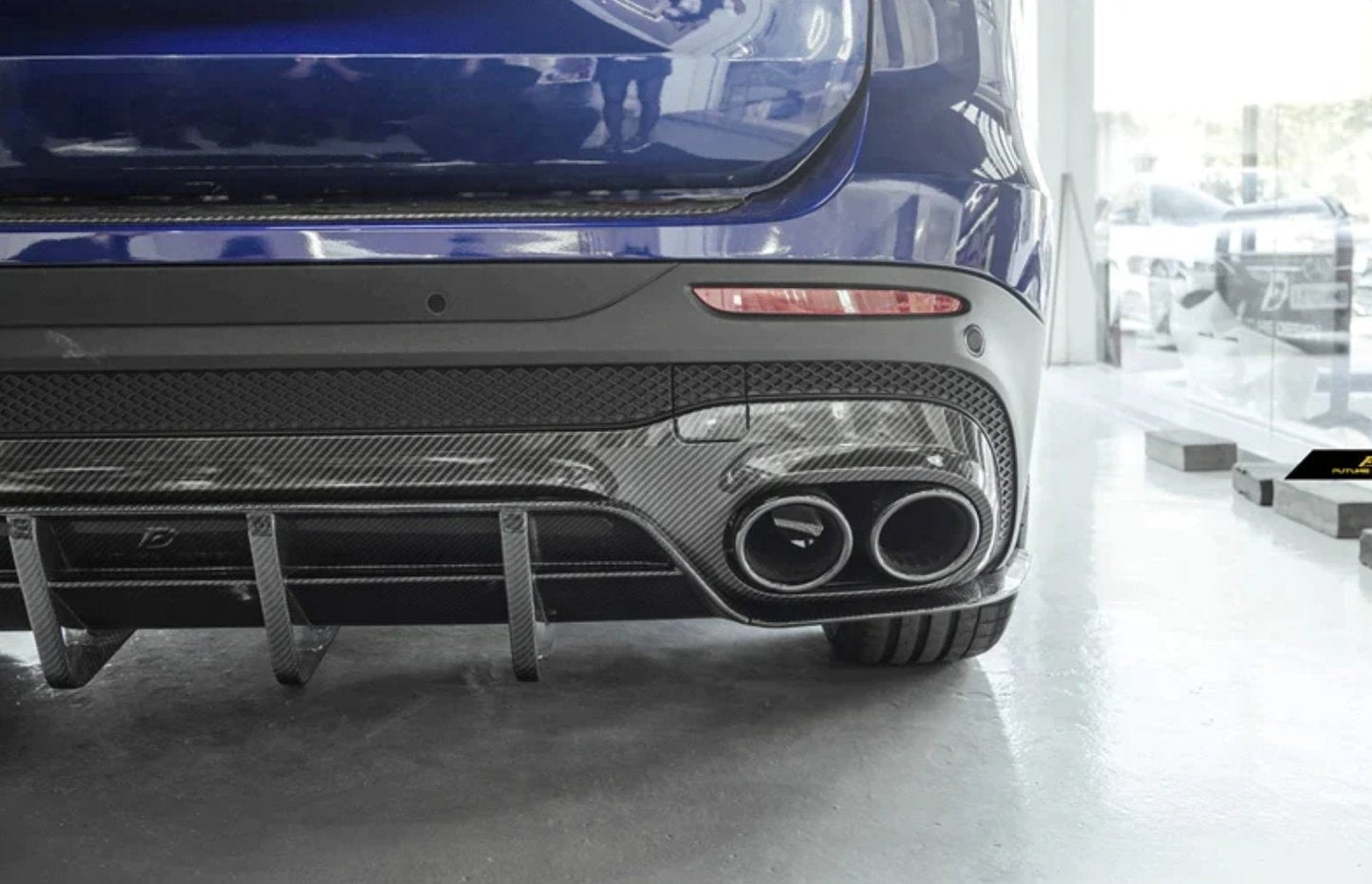 FUTURE DESIGN - MERCEDES BENZ GLB X247 DRY CARBON FIBRE REAR DIFFUSER - Aero Carbon UK