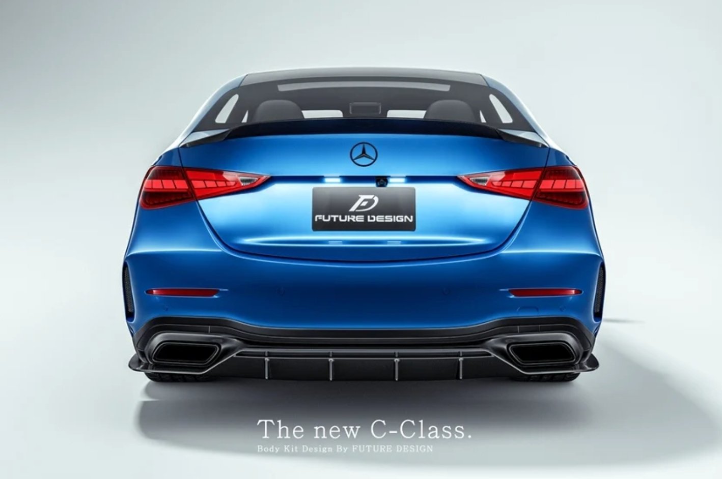 FUTURE DESIGN - MERCEDES BENZ W206 C CLASS C300 CARBON FIBRE REAR DIFFUSER - Aero Carbon UK