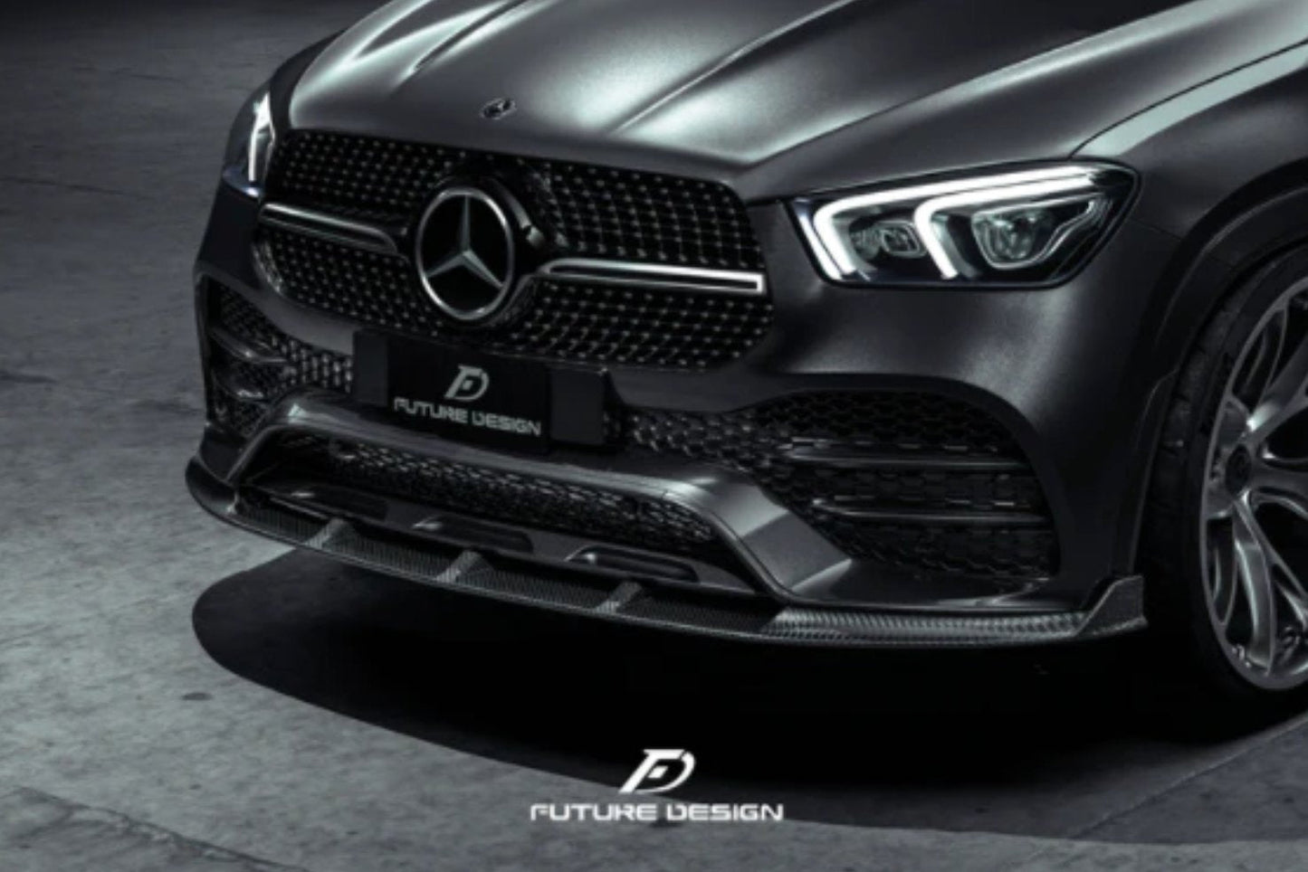 FUTURE DESIGN - MERCEDES GLE COUPE W167 CARBON FIBRE FRONT LIP SPLITTER - Aero Carbon UK