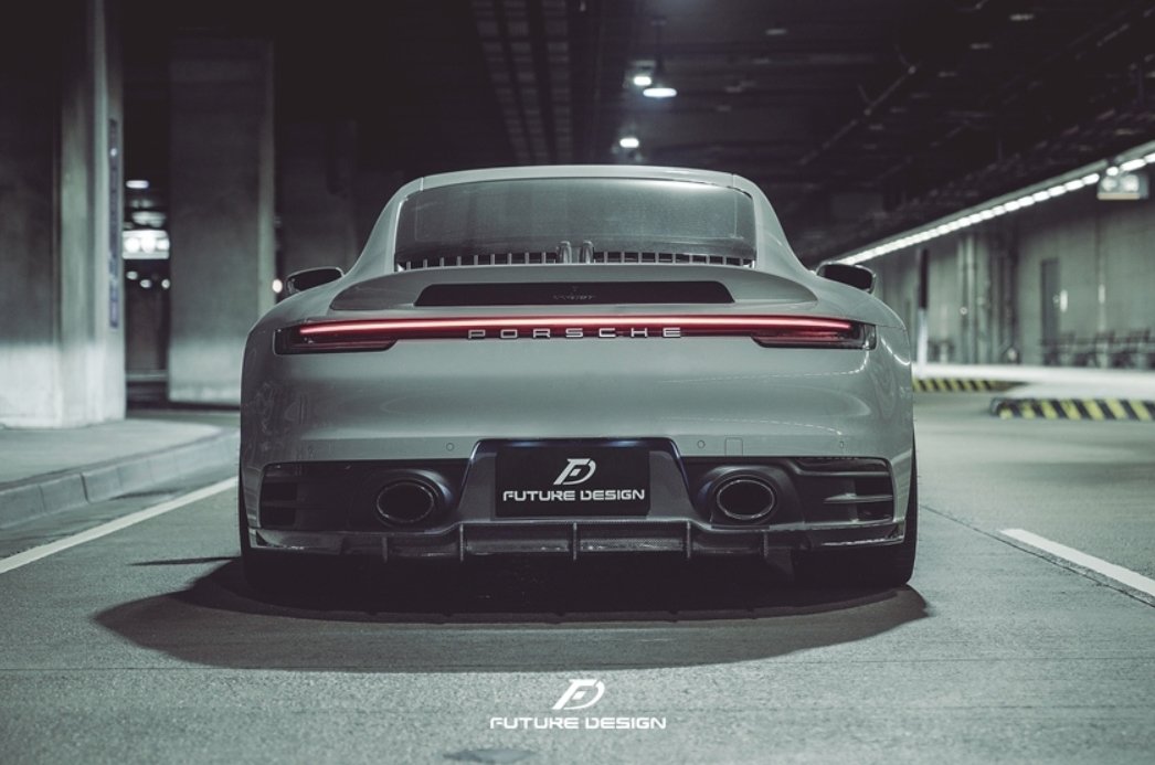 FUTURE DESIGN - PORSCHE 992 CARRERA DRY CARBON FIBRE REAR DIFFUSER - Aero Carbon UK