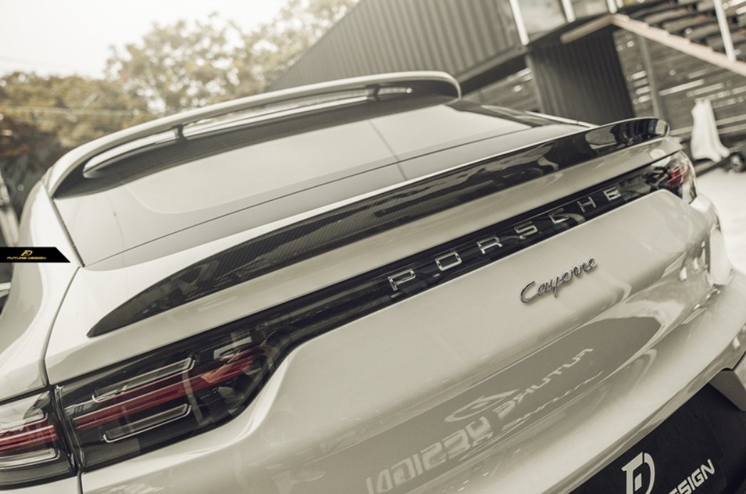 FUTURE DESIGN - PORSCHE CAYENNE COUPE 9Y3 DRY CARBON FIBRE SPOILER V2 - Aero Carbon UK