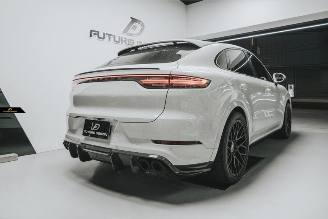 FUTURE DESIGN - PORSCHE CAYENNE COUPE DRY CARBON FIBRE REAR DIFFUSER - Aero Carbon UK