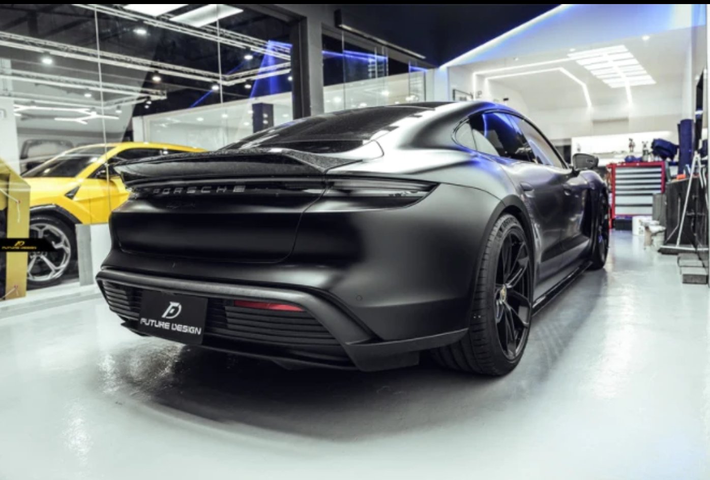 FUTURE DESIGN - PORSCHE TAYCAN CARBON FIBRE REAR SPOILER V2 - Aero Carbon UK