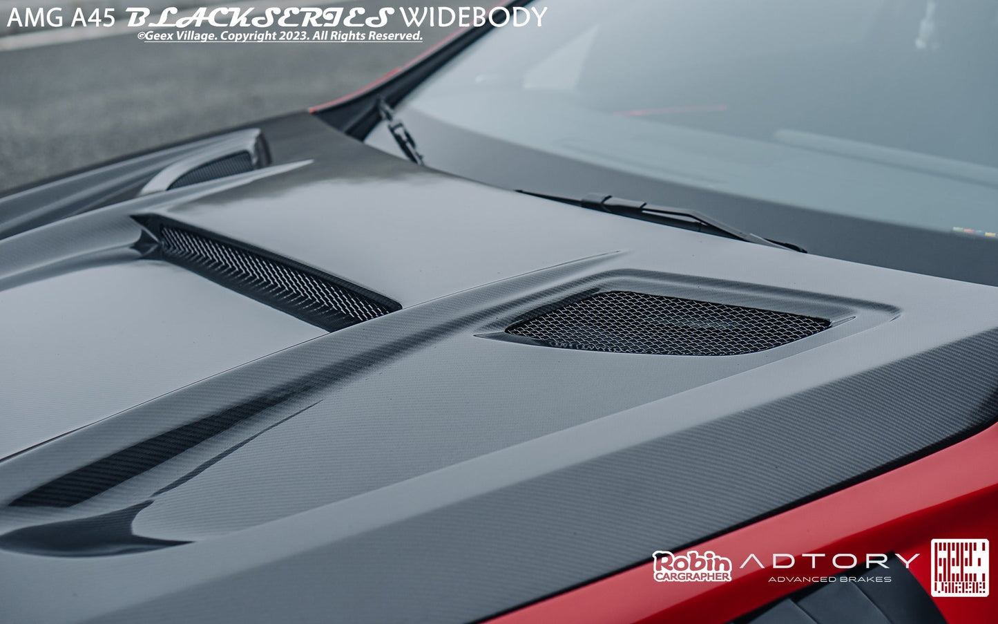 GEEX - MERCEDES BENZ A CLASS W177 A35 / A45S CARBON FIBRE BONNET HOOD - Aero Carbon UK