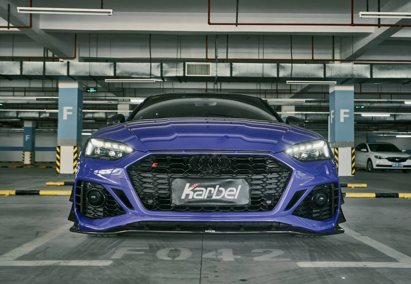 KARBEL - AUDI RS5 B9.5 2020+ DRY CARBON FRONT LIP - Aero Carbon UK