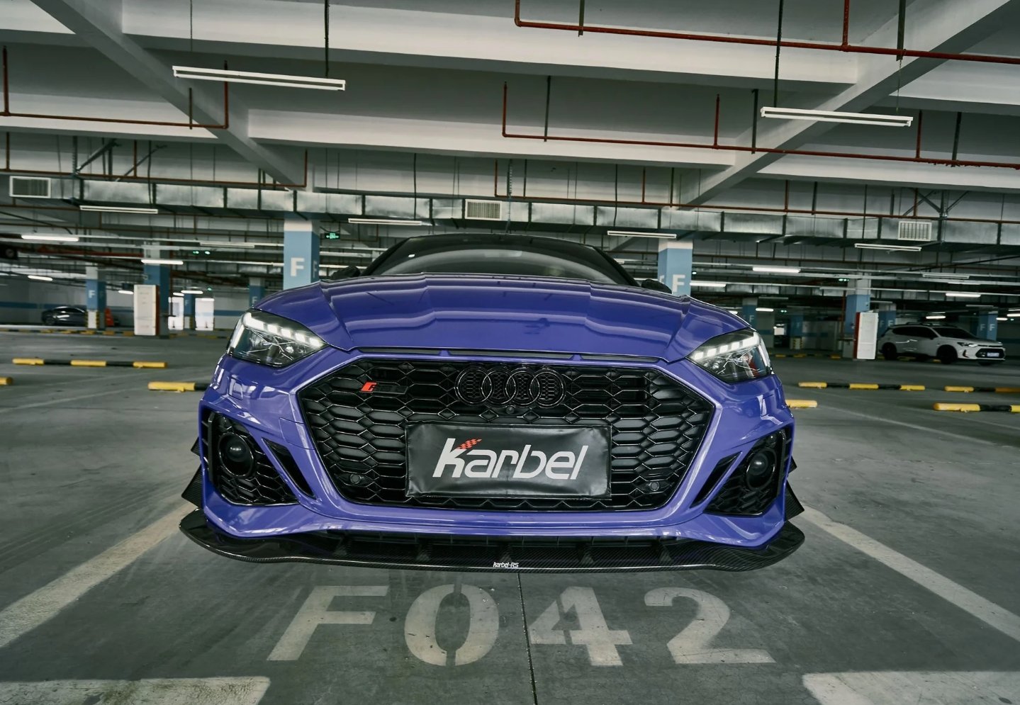 KARBEL - AUDI RS5 B9.5 2020+ DRY CARBON FRONT LIP - Aero Carbon UK