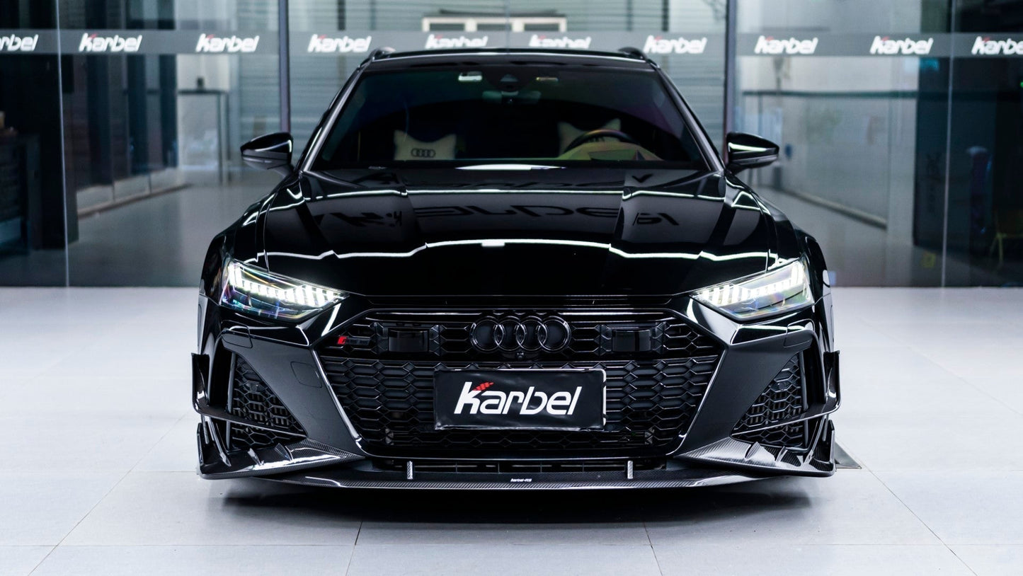 KARBEL - AUDI RS6 RS7 C8 CARBON FIBRE FRONT CANARDS - Aero Carbon UK