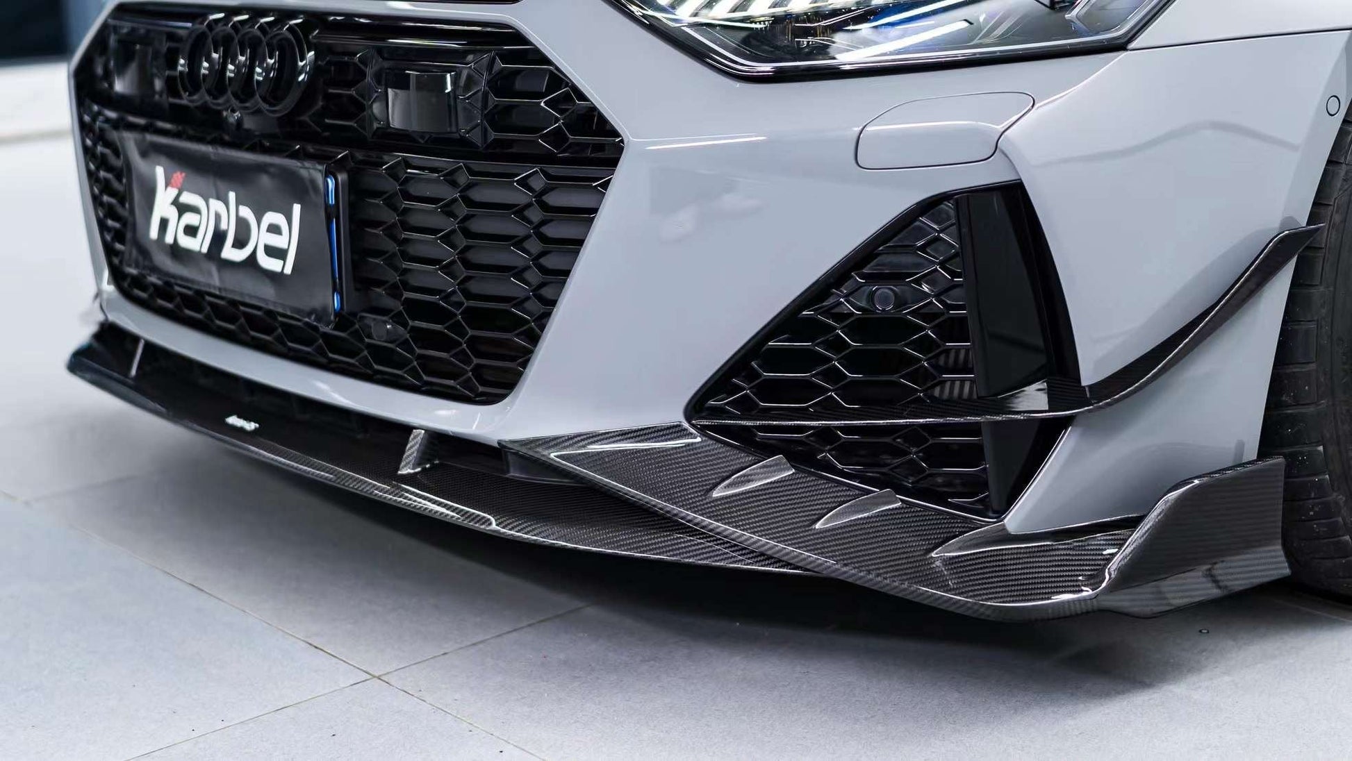 KARBEL - AUDI RS6 RS7 C8 CARBON FIBRE FRONT CANARDS - Aero Carbon UK