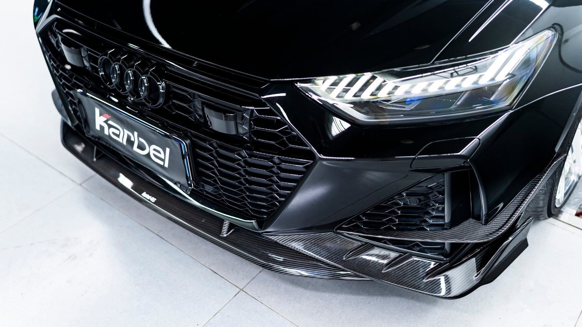 KARBEL - AUDI RS6 RS7 C8 DRY CARBON FIBRE FRONT LIP - Aero Carbon UK