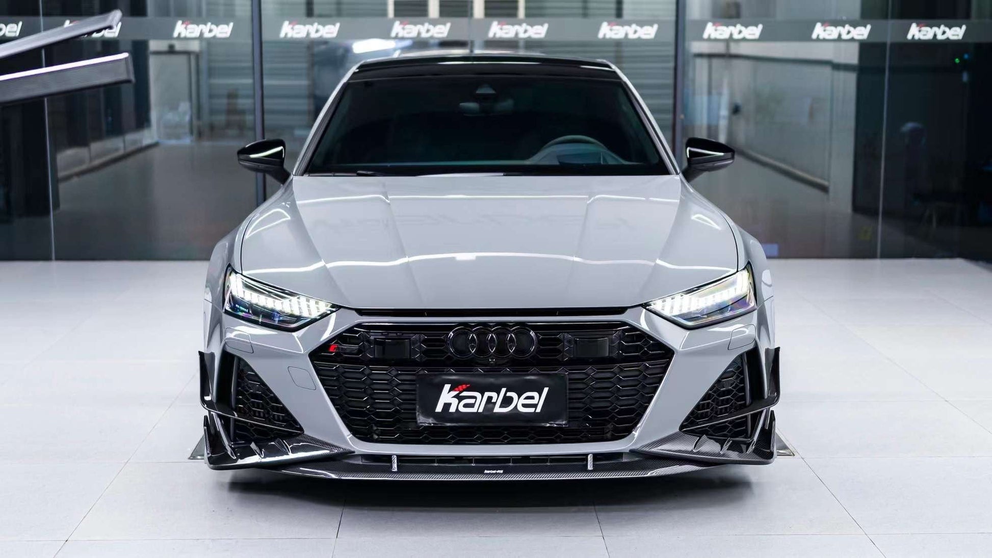 KARBEL - AUDI RS6 RS7 C8 DRY CARBON FIBRE FRONT LIP - Aero Carbon UK