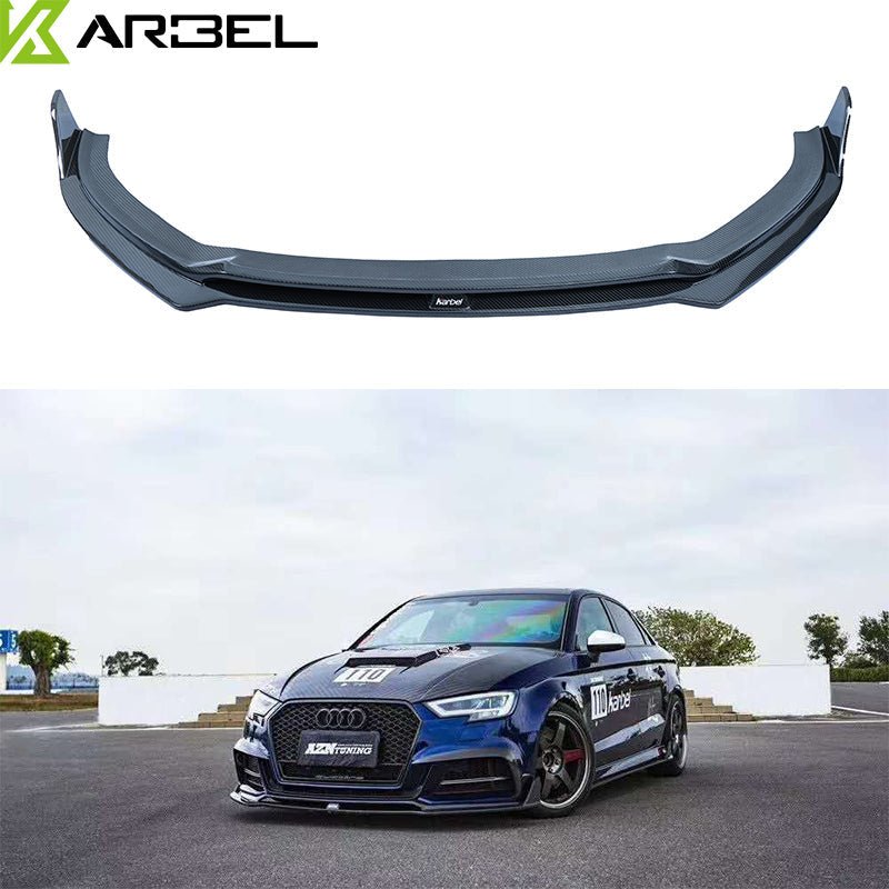 KARBEL - AUDI S3 S-LINE / S3 8V CARBON FIBRE FRONT LIP V1 - Aero Carbon UK