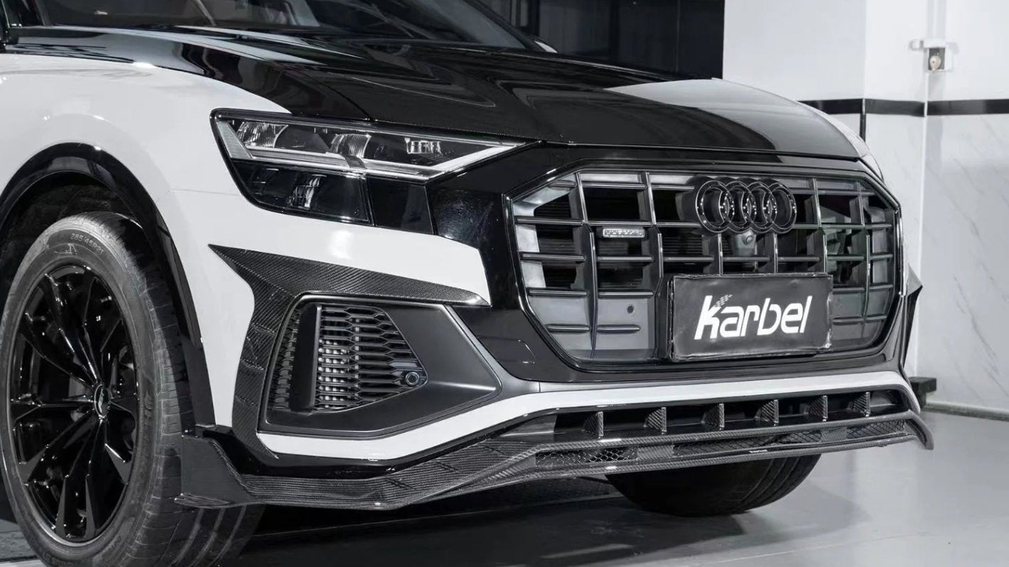 KARBEL - AUDI SQ8 Q8 S-LINE CARBON FIBRE FRONT LIP SPLITTER - Aero Carbon UK