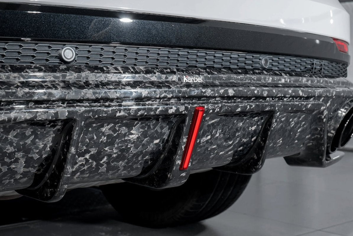 KARBEL - AUDI SQ8 Q8 S-LINE CARBON FIBRE LED REAR DIFFUSER - Aero Carbon UK