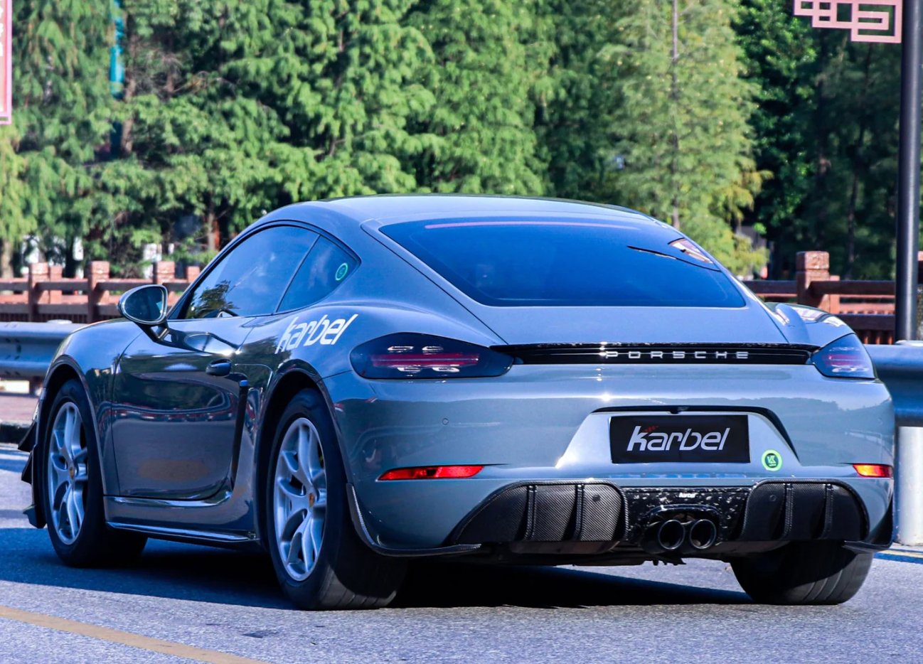 KARBEL - PORSCHE CAYMAN / BOXSTER 718 DRY CARBON REAR DIFFUSER - Aero Carbon UK