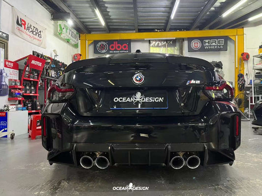 OCEAN DESIGN - BMW M2 G87 DRY CARBON REAR DIFFUSER - Aero Carbon UK