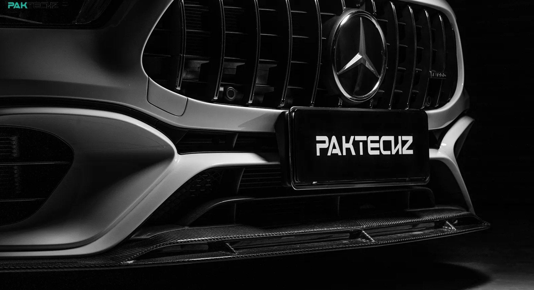 PAKTECHZ - MERCEDES BENZ CLA W118 DRY CARBON FIBRE FRONT LIP SPLITTER - Aero Carbon UK