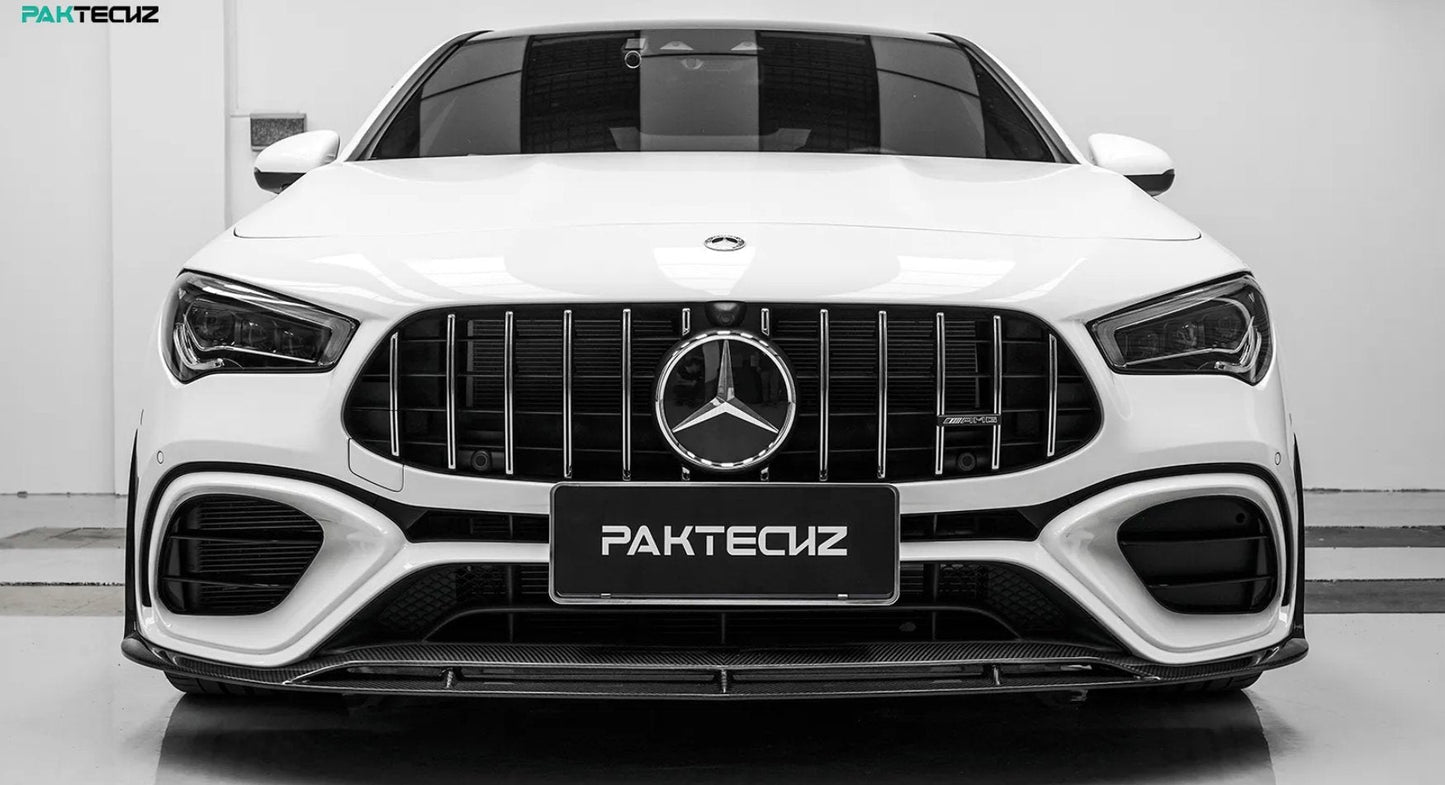 PAKTECHZ - MERCEDES BENZ CLA W118 DRY CARBON FIBRE FRONT LIP SPLITTER - Aero Carbon UK