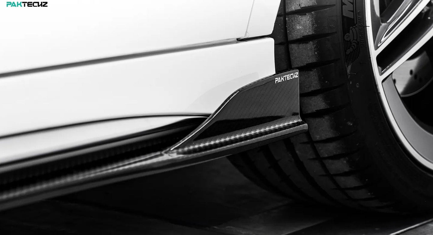 PAKTECHZ - MERCEDES BENZ CLA W118 DRY CARBON FIBRE SIDE SKIRTS - Aero Carbon UK