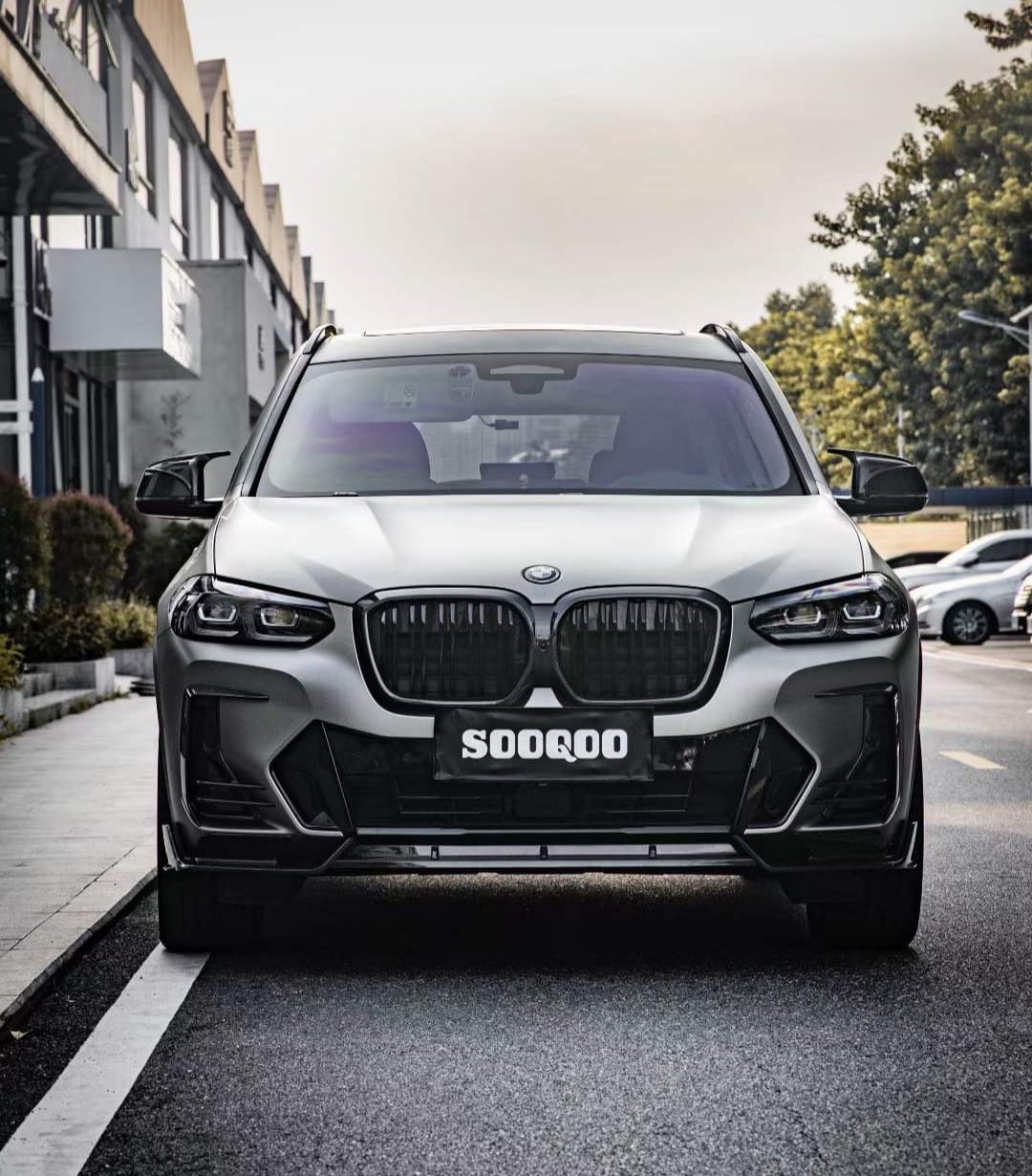 SOOQOO - BMW IX3 G08 DRY CARBON FRONT LIP - Aero Carbon UK