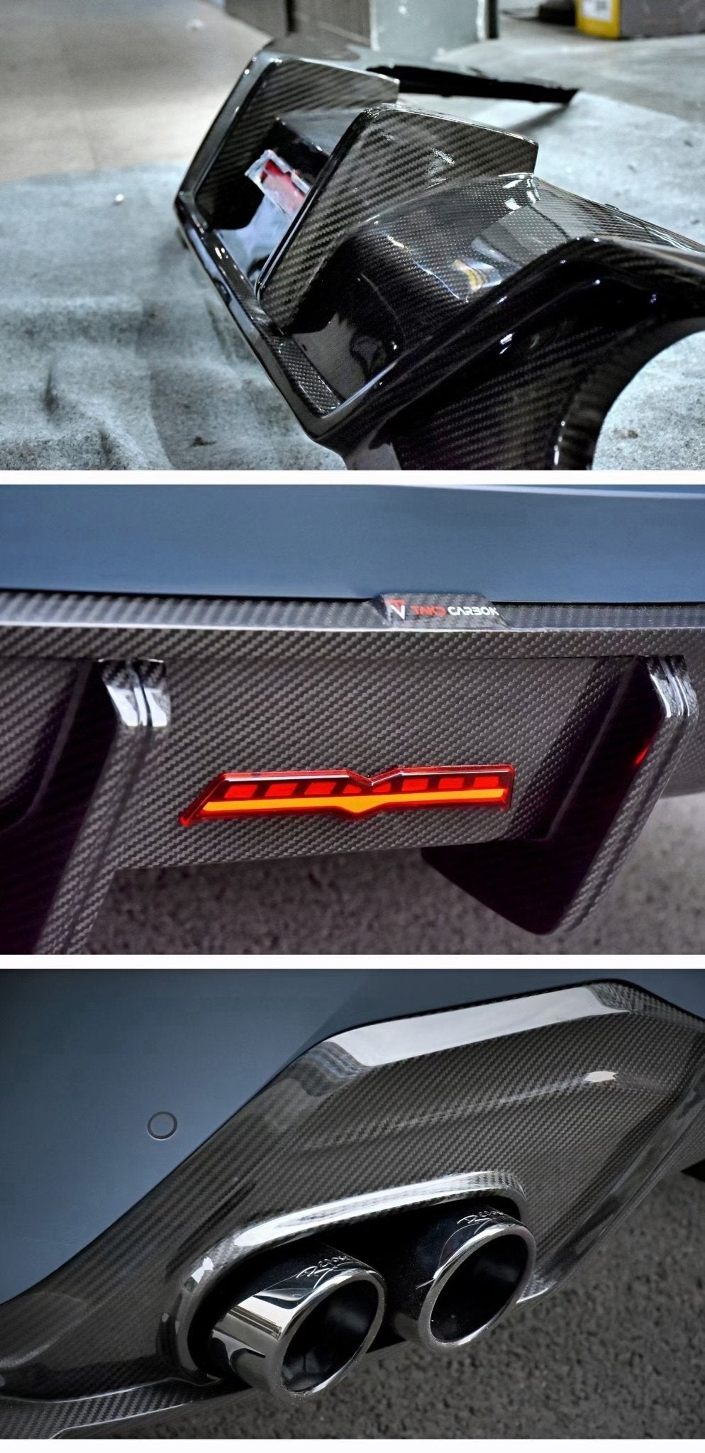 TAKD - BMW 8 SERIES G14 G15 G16 DRY CARBON FIBRE REAR DIFFUSER V1 - Aero Carbon UK