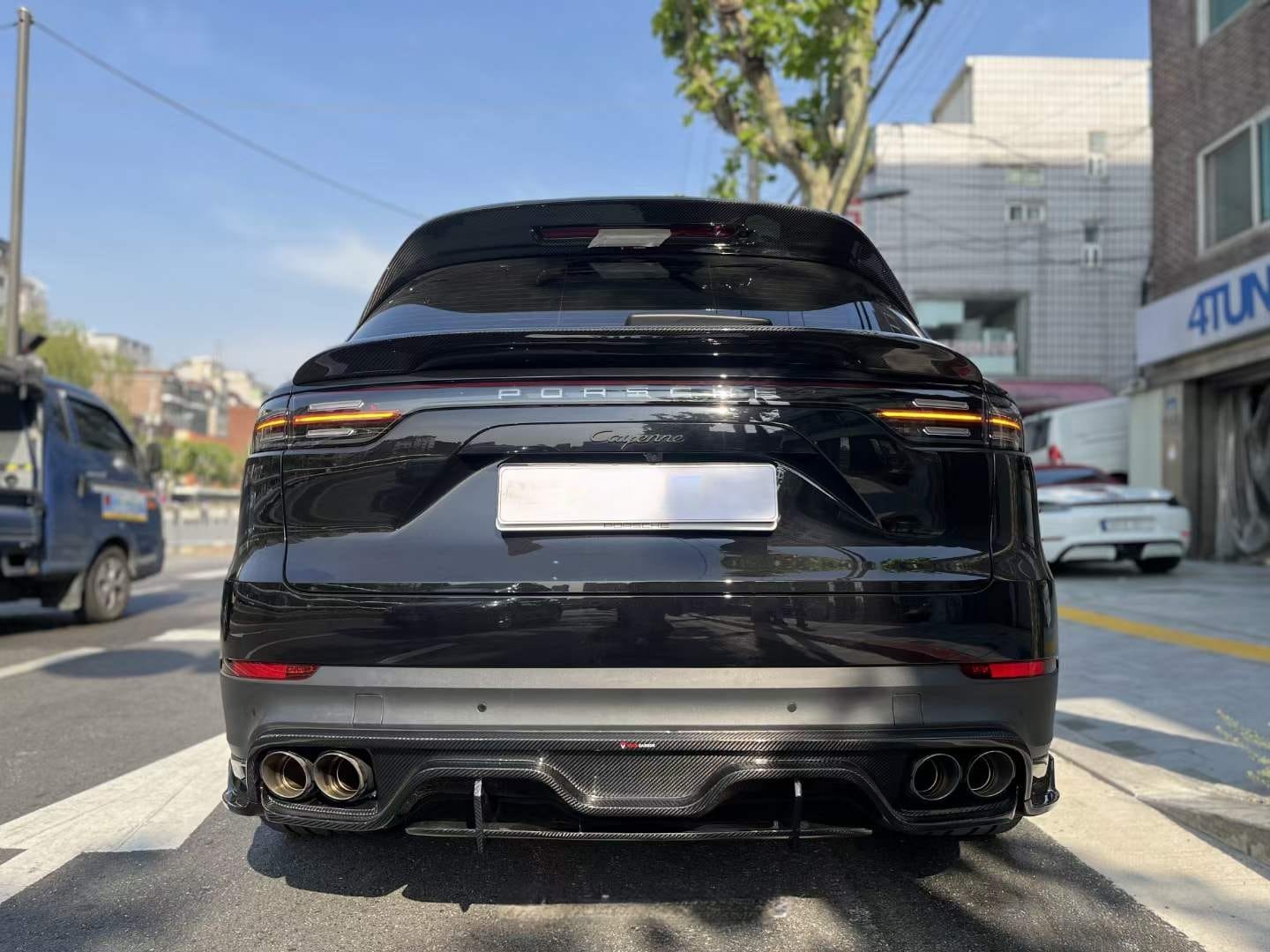 TAKD - PORSCHE CAYENNE 9Y0 DRY CARBON FIBRE REAR DIFFUSER - Aero Carbon UK